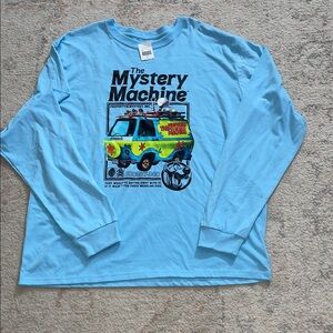 Scooby-Doo The Mystery Machine Light Blue Long Sleeve Tee